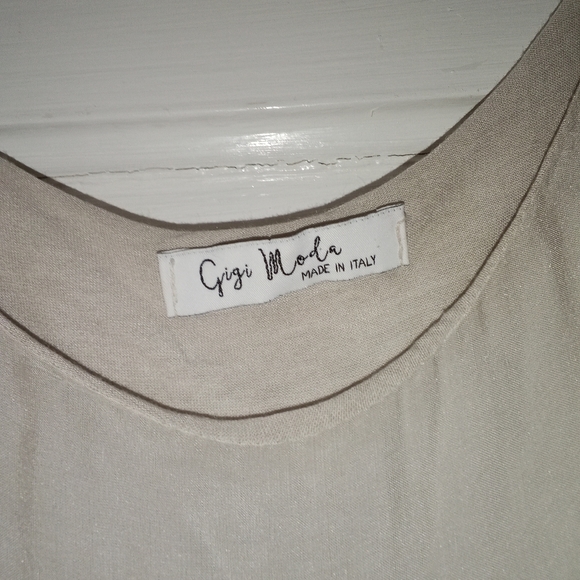 Gigi Moda Silk Blend Lagenlook Flowy Blouse Sz S Contemporary Minimalist Office - Picture 3 of 7